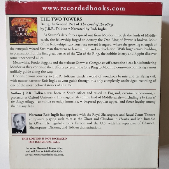 J.R.R Tolkien's "The Two Towers" 14-disc Book on CD - Picture 2 of 3